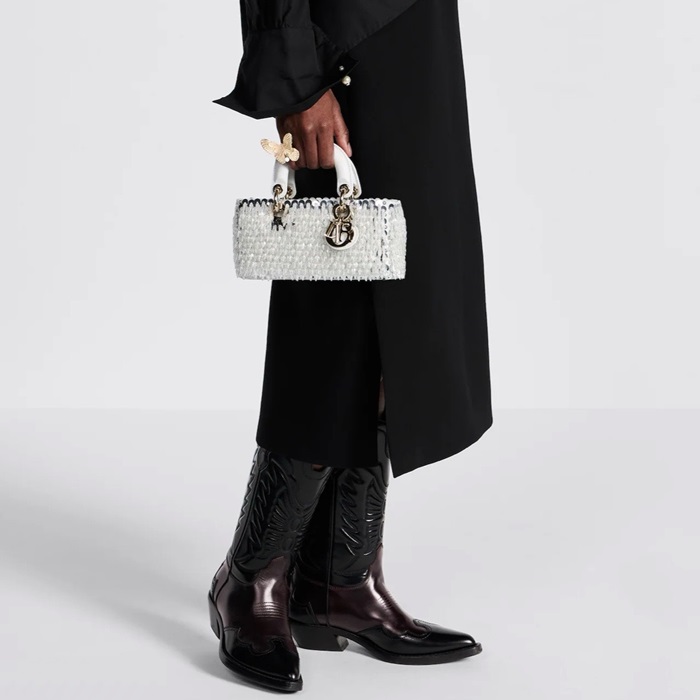 ディオールレディースホワイト-ジョイバッグ-b876