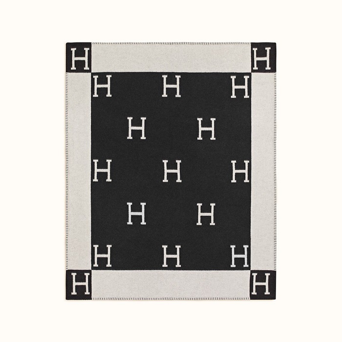 エルメス冬のファッションブラック毛布c1645