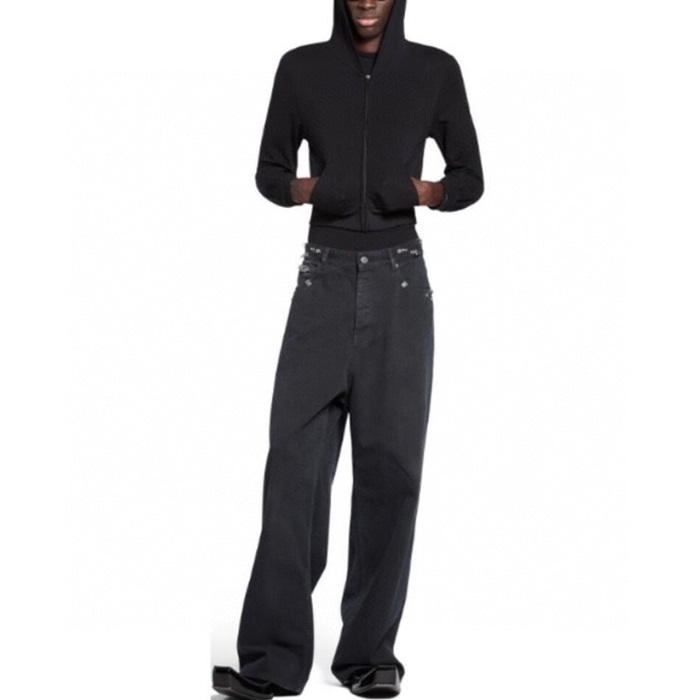 バレンシアガメンズブラックジーンズc185