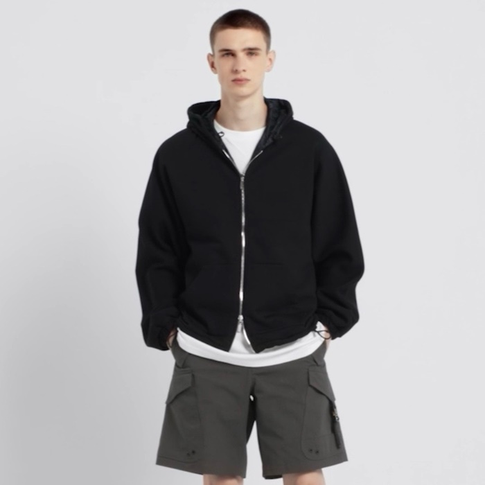 ディオールメンズブラック両面ジャケットc214