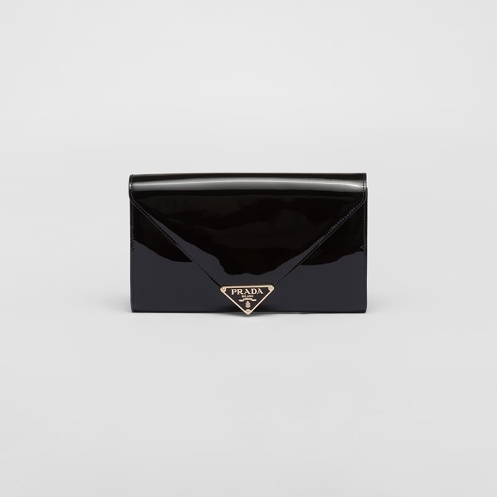 プラダレディースブラックフリップバッグb894