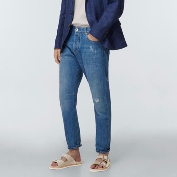 ブルネロクチネリメンズアイボリースリッパs40