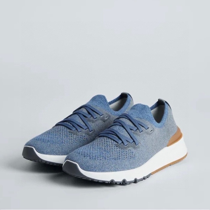 ブルネロクチネリメンズブルースニーカーs88