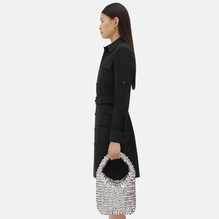 ボッテガヴェネタレディースシルバーバケットバッグb919