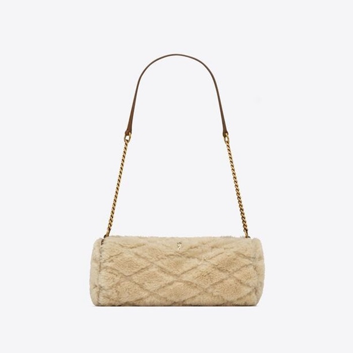 サンローランレディースアイボリーショルダーバッグb924