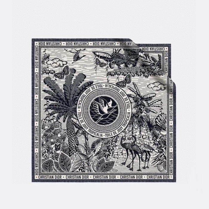 ディオールレディースブラックマフラーc1724