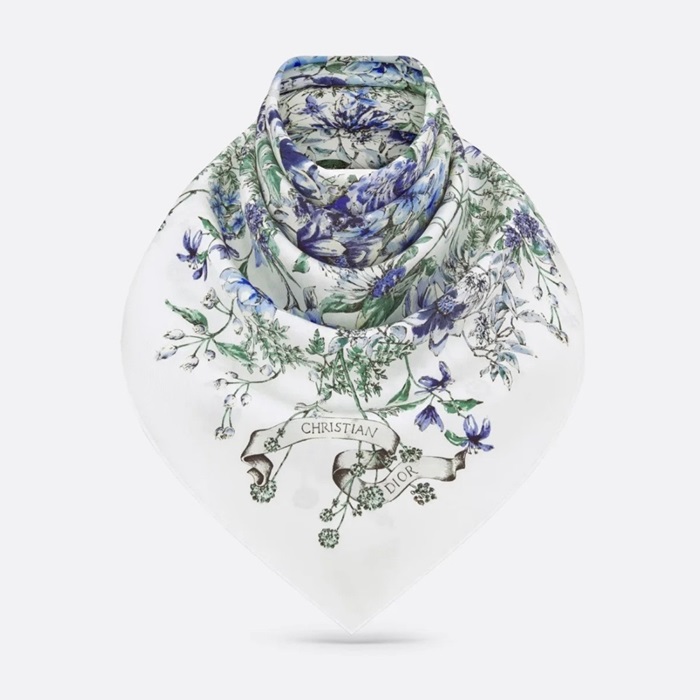 ディオールレディースブルーマフラーc1725