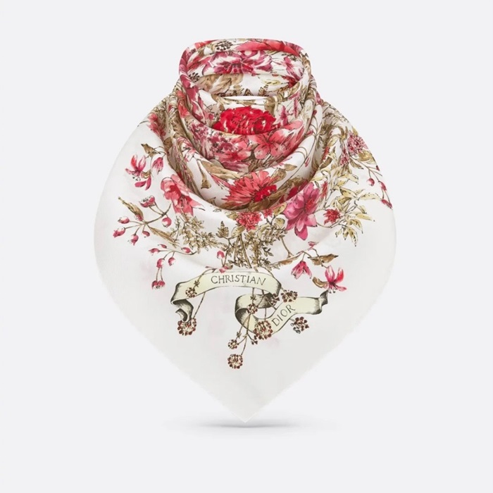 ディオールレディースレッドマフラーc1726