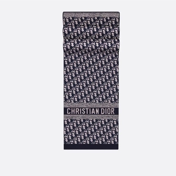 ディオールレディースネイビーマフラーc1765