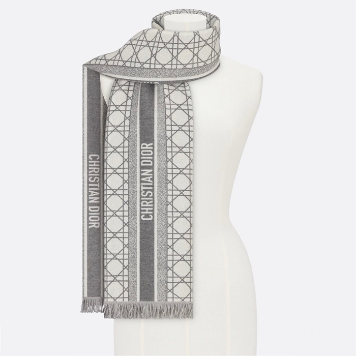 ディオールレディースグレーマフラーc1768