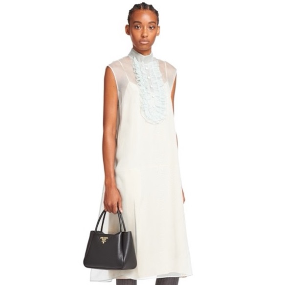 プラダレディースブラックトートバッグb966