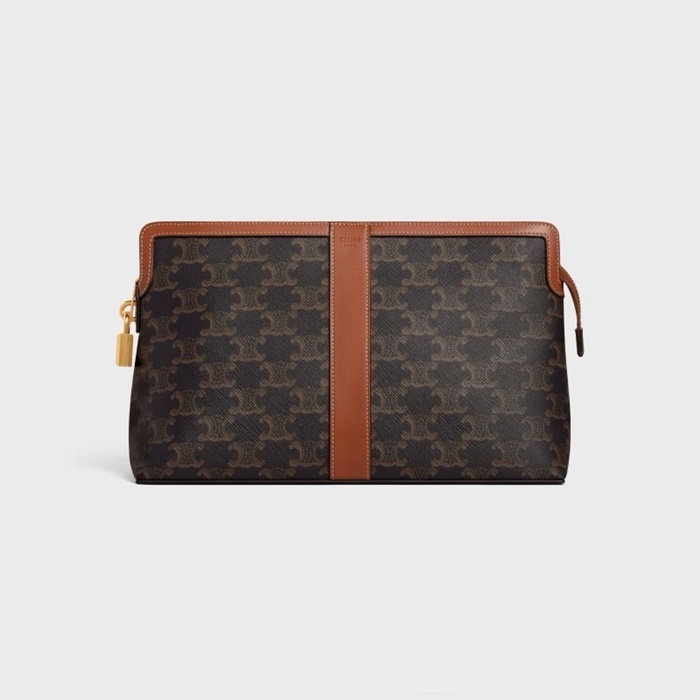 セリーヌレディースブラウンクラッチバッグb971