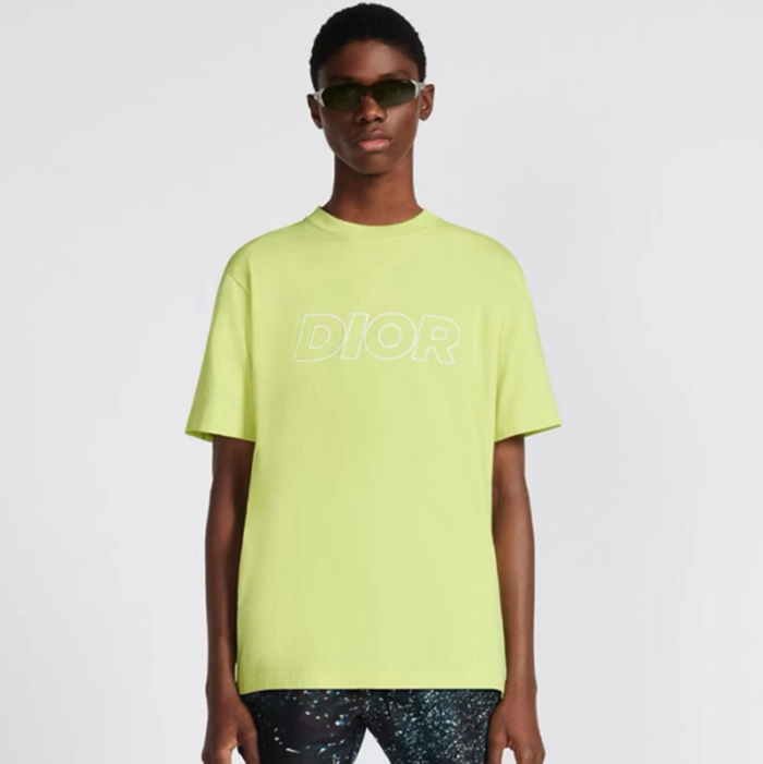 ディオールメンズイエロー半袖Tシャツc242