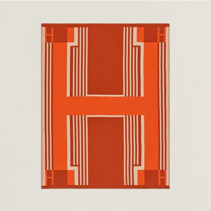 エルメス冬のファッションレッド毛布c1785