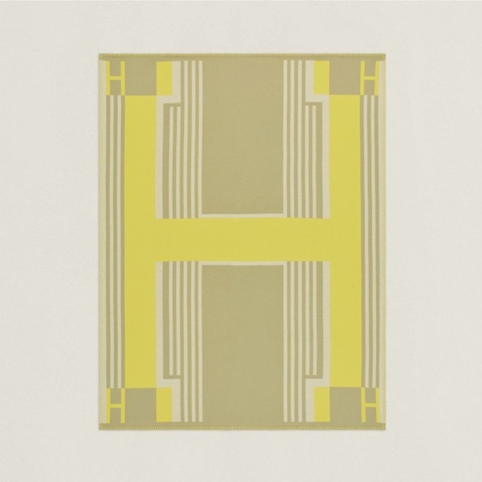 エルメス冬のファッションイエロー毛布c1786