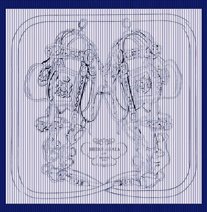 エルメスレディースネイビーニットc1795