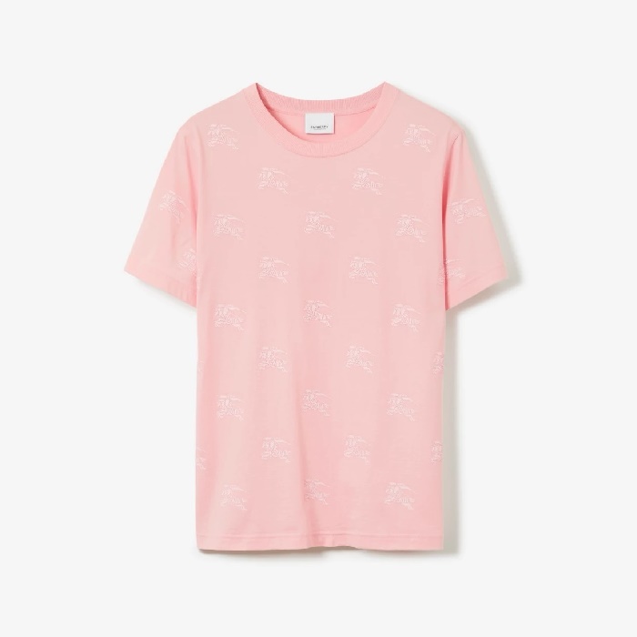 バーバリーユニセックスクルーネック半袖Tシャツc269