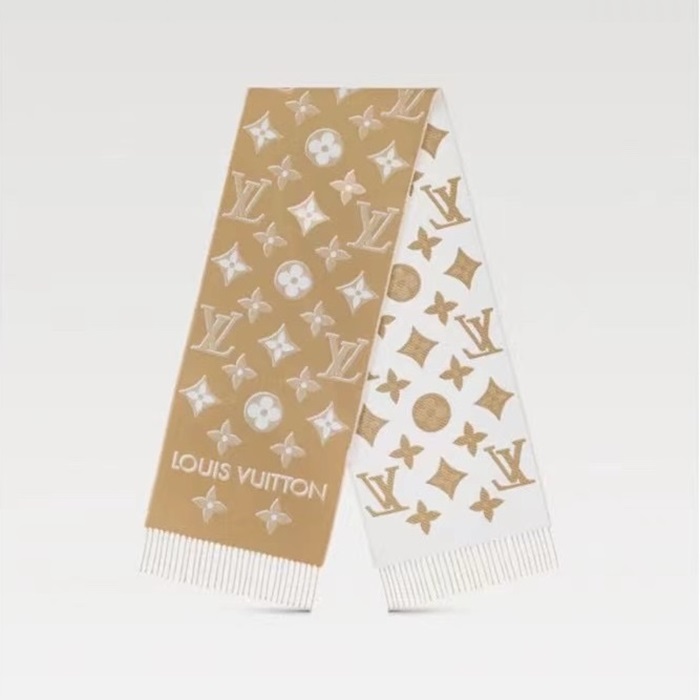 ルイヴィトンレディースキャメルマフラーc1840