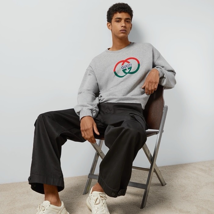 グッチメンズベーシックグレースウェットシャツc293