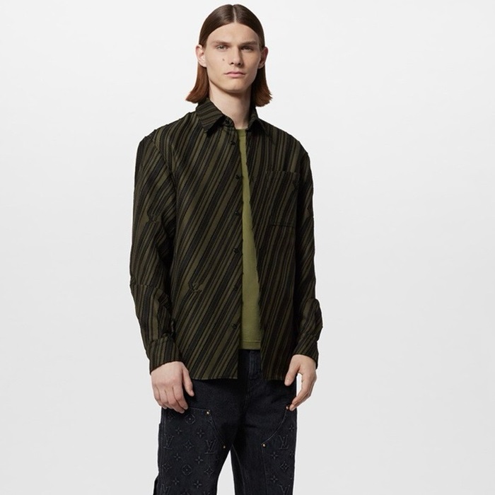 ルイヴィトンメンズカーキシャツc295