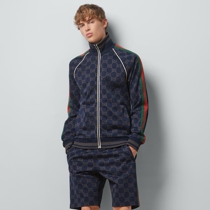 グッチメンズネイビーフーディc298