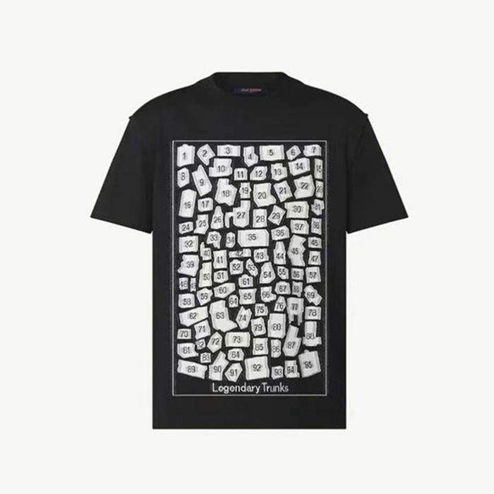 ルイヴィトンメンズブラック半袖Tシャツc311