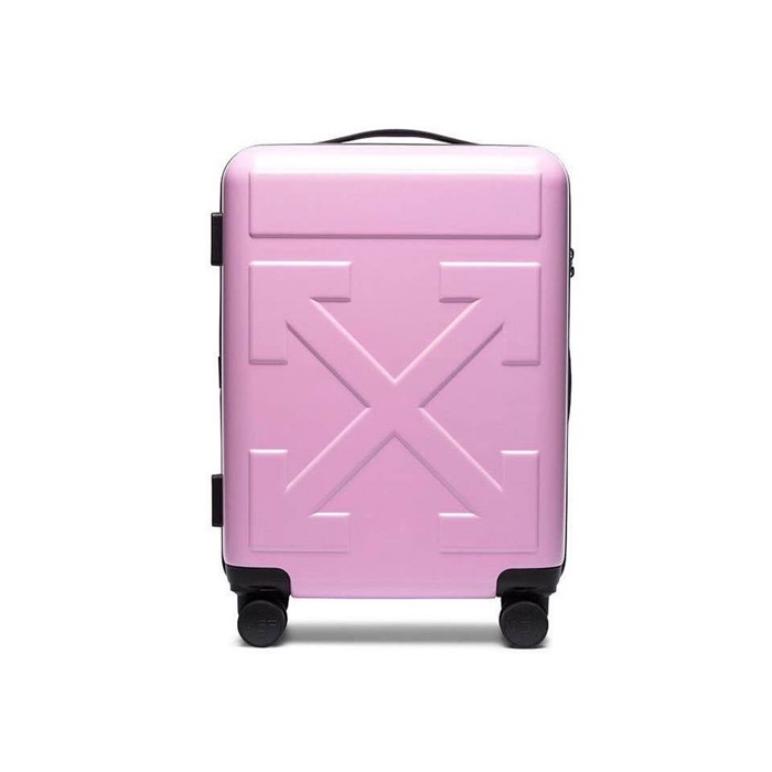 オフホワイトピンクキャリーバッグc131