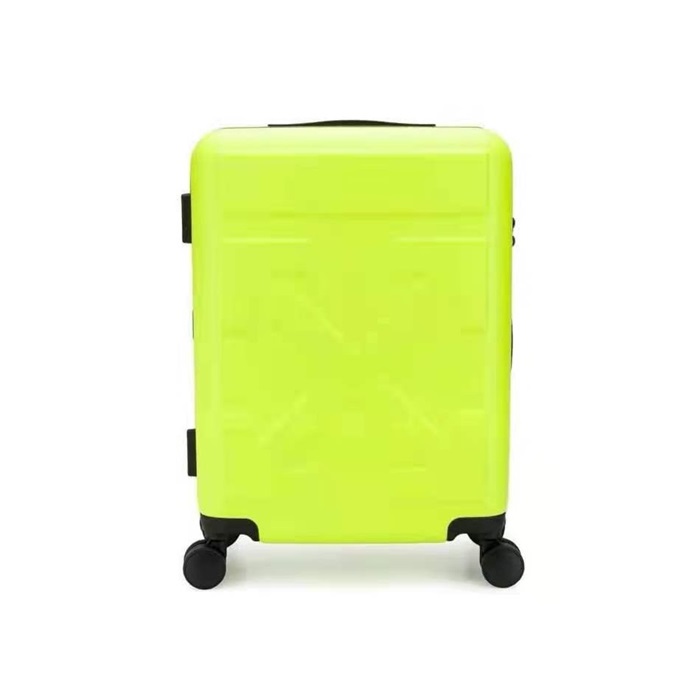 オフホワイトグリーンキャリーバッグc135