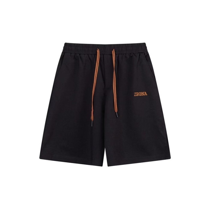 エルメネジルドゼニアブラックメンズショートパンツc02