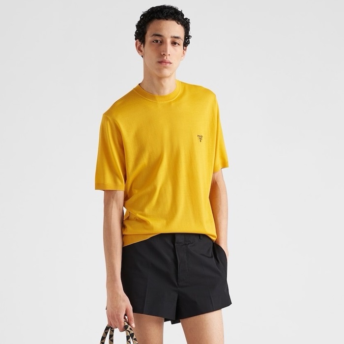 プラダメンズラウンド半袖Tシャツc319