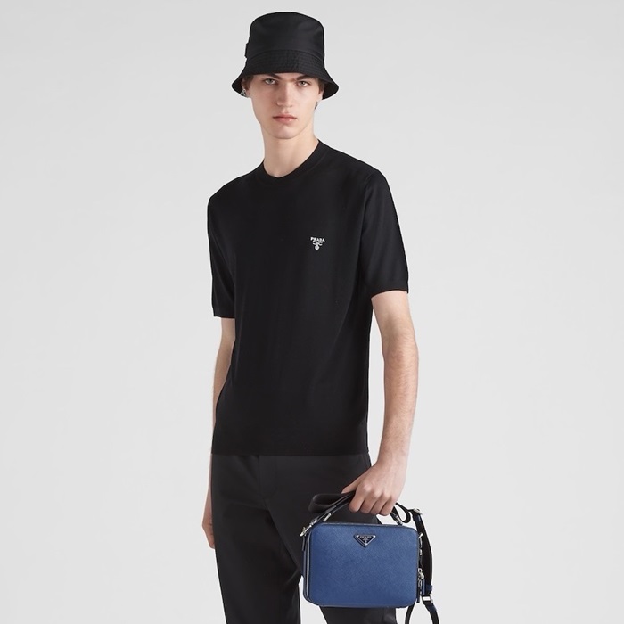 プラダメンズクルーネック半袖Tシャツc321