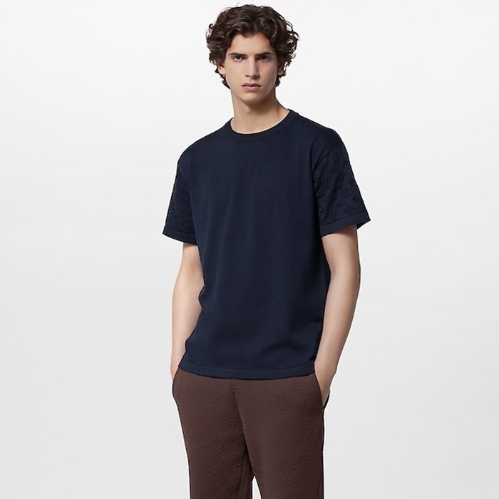 ルイヴィトンメンズブラック半袖Tシャツc322