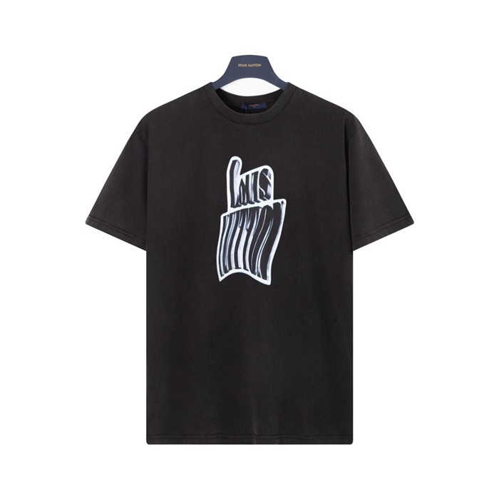 ルイヴィトンメンズブラック半袖Tシャツc327