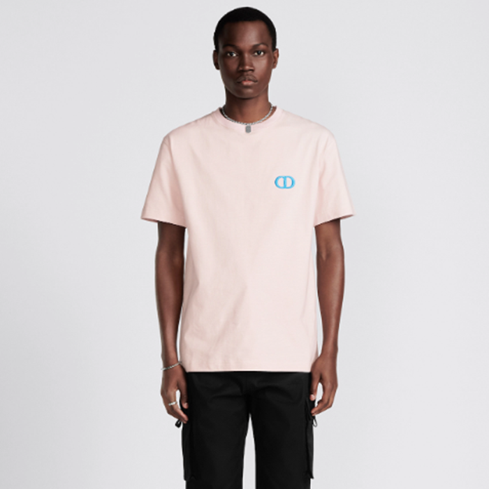 ディオールメンズピンク半袖Tシャツc291