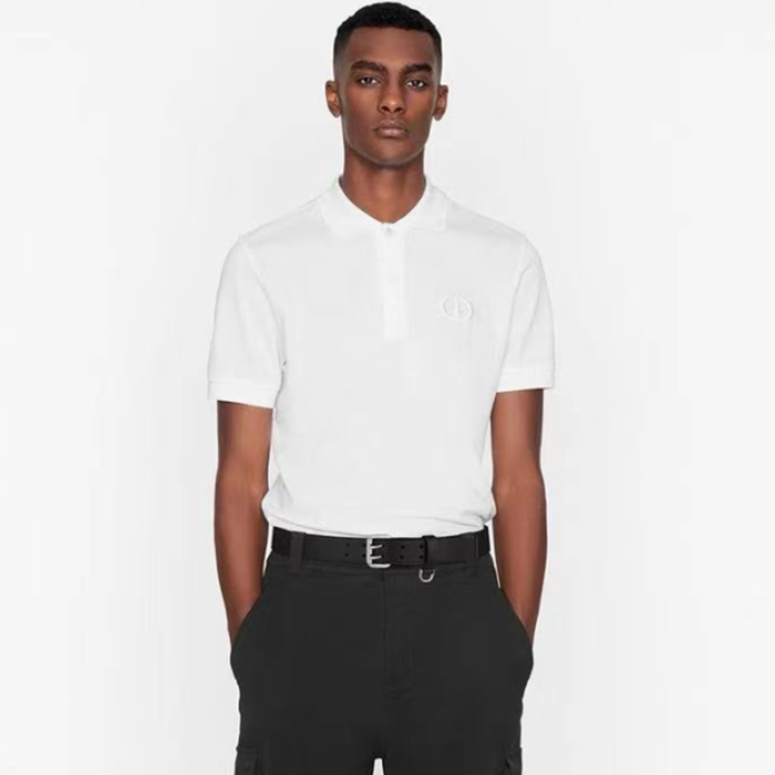 ディオールメンズホワイトポロ半袖Tシャツc298