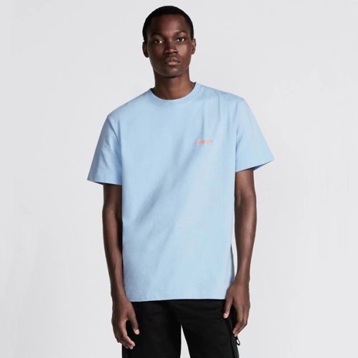 ディオールメンズブルー半袖Tシャツc301