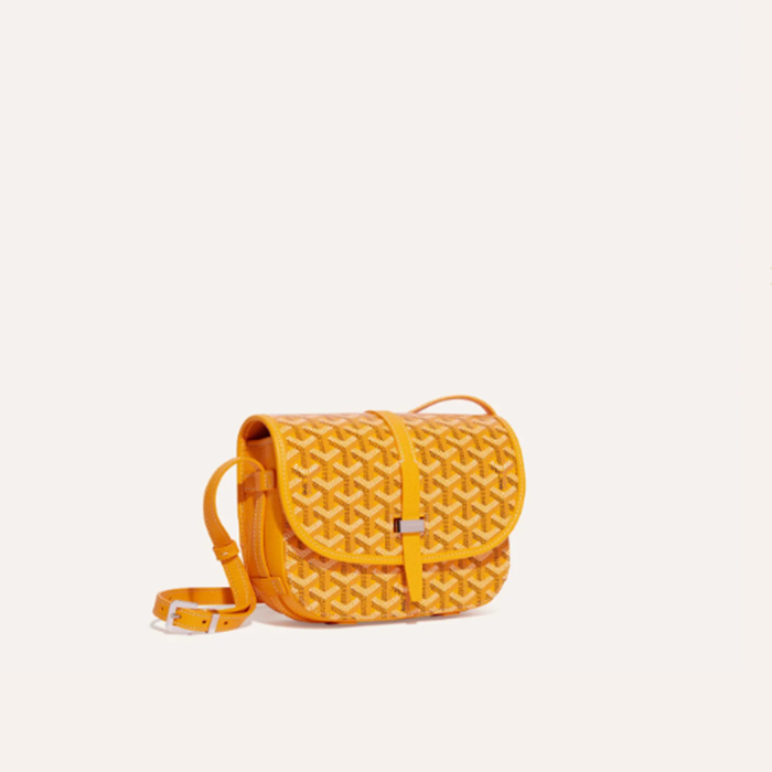 ゴヤールレディースイエローベルヴェデールバッグb1103