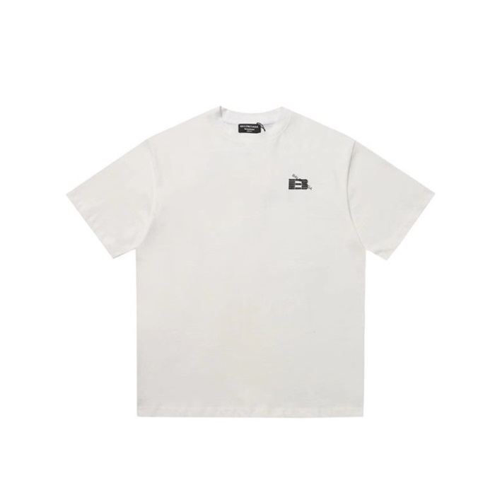 バレンシアガメンズホワイト半袖Tシャツc198