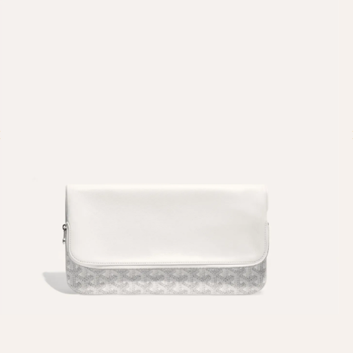 ゴヤールユニセックスホワイトサンマリークラッチバッグb1137