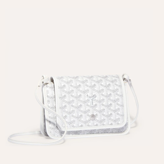 ゴヤールユニセックスホワイトプリュメクラッチバッグb1185