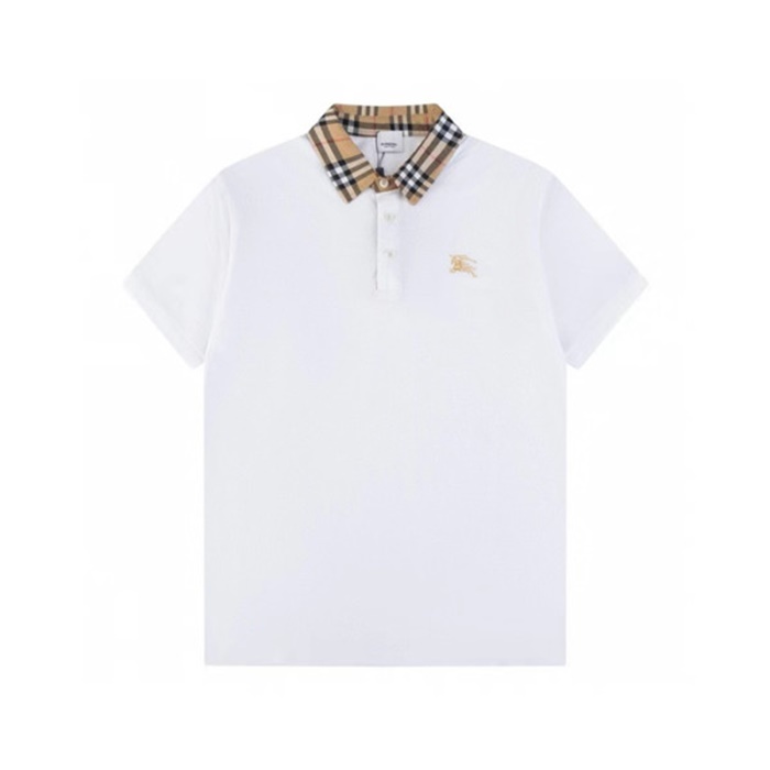 バーバリーメンズホワイトポロ半袖Tシャツc296