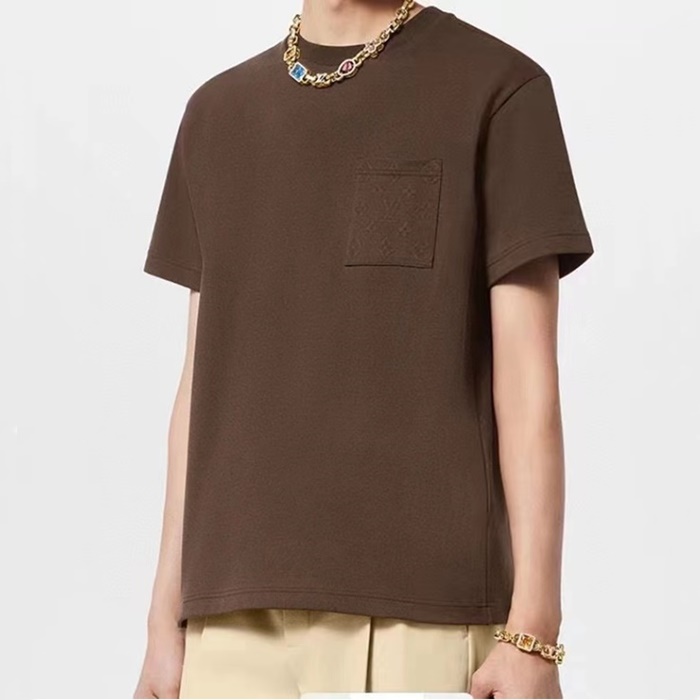 ルイヴィトンメンズカーキ半袖Tシャツc331