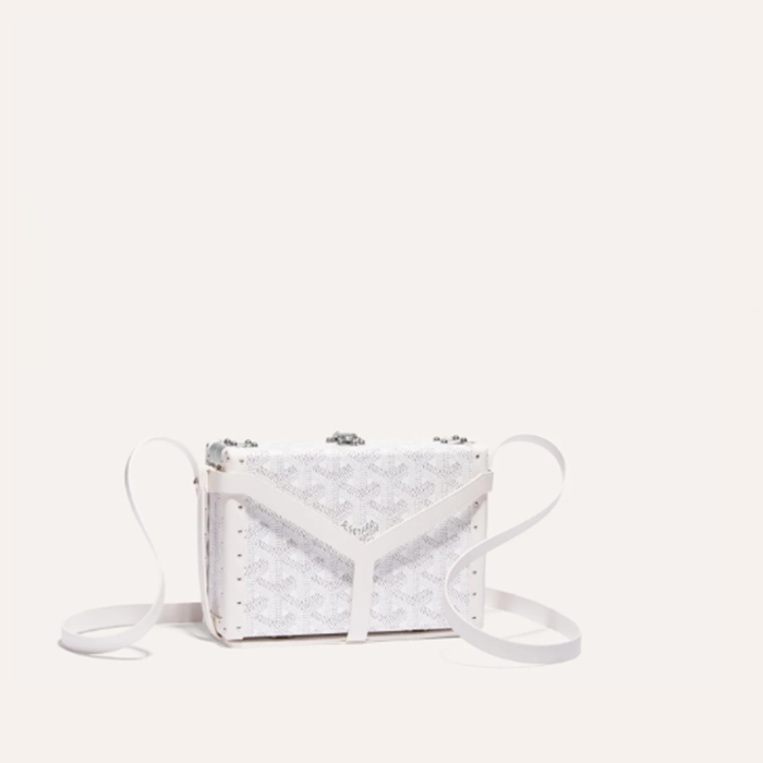 ゴヤールレディースホワイトミノディエールトランクバッグb1269