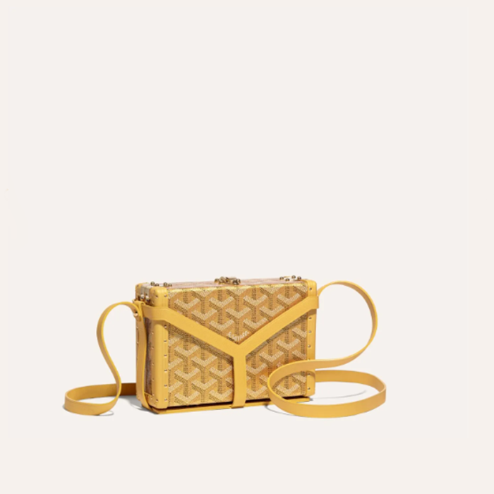 ゴヤールレディースイエローミノディエールトランクバッグb1271