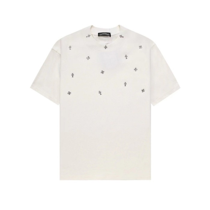 クロムハーツメンズホワイト半袖Tシャツc126