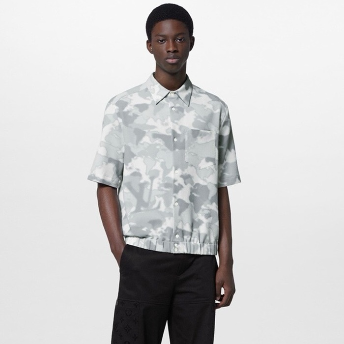 ルイヴィトンメンズグレー半袖シャツc338