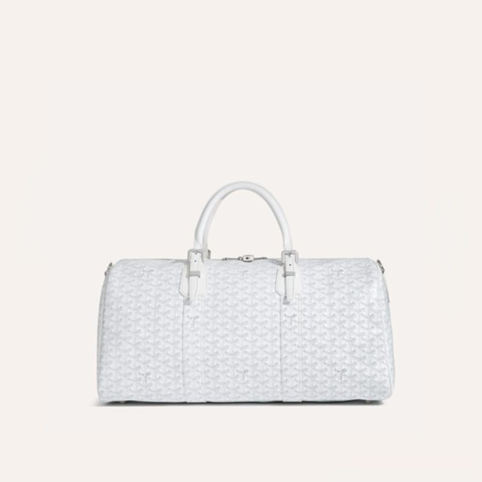 ゴヤールユニセックスホワイトボストンバッグ45/5045/50o1405