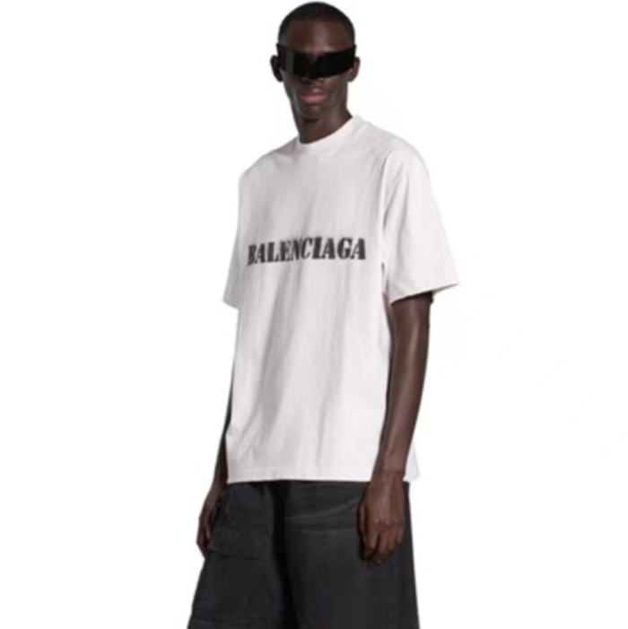 バレンシアガメンズホワイト半袖Tシャツc205