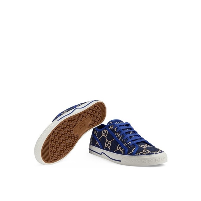 グッチメンズブルーテニススニーカーs114