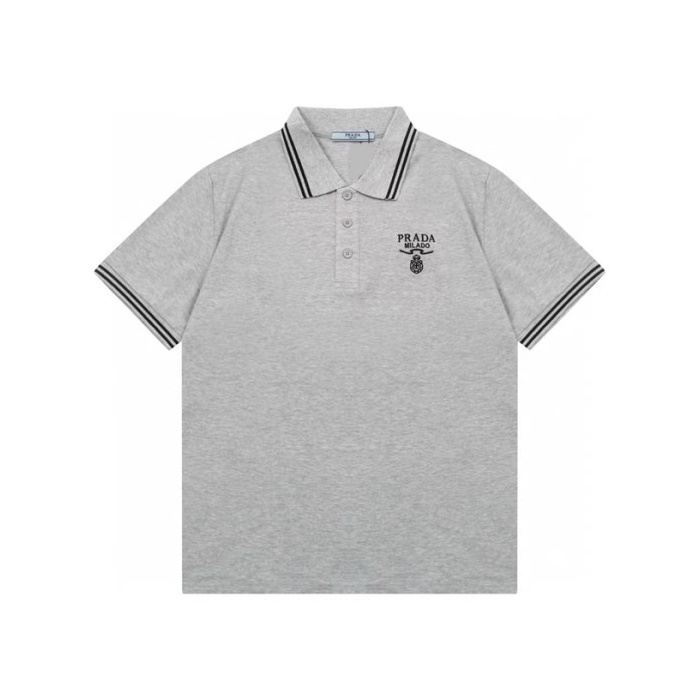 プラダメンズグレー半袖Tシャツc345